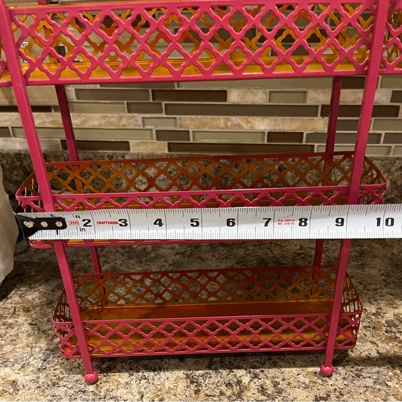 Pink and Gold 3-Tier Metal Counter Top Storage Organizer - Picture 7 of 16